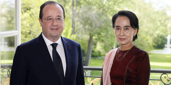 À Paris, Aung San Suu Kyi met en doute l’engagement démocratique du gouvernement birman