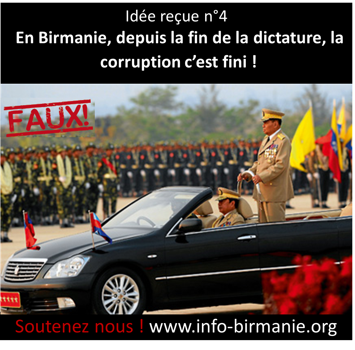 Idée reçue n°4: En Birmanie, depuis la fin de la dictature, la corruption c’est fini !