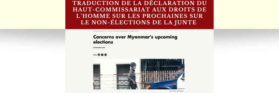 Traduction de la déclaration du Haut-Commissariat aux droits de l’Homme sur les non-élections de la junte