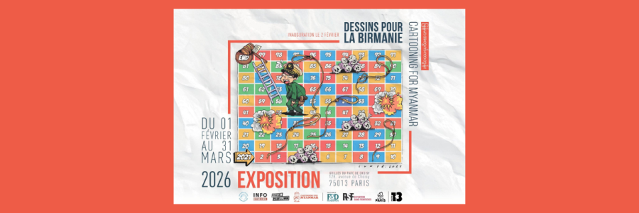 Inauguration : Cartonning for Myanmar au parc de Choisy