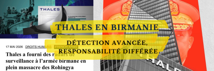 Thales en Birmanie :détection avancée, responsabilité différée
